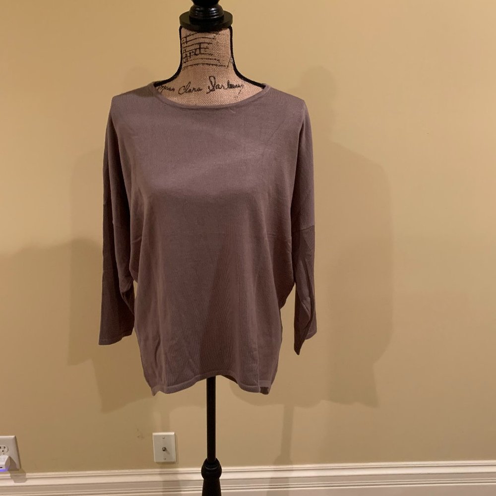 Sweater Highlow Tunic - Taupe